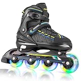 Fotoumgl Rollerblades für Erwachsene und Kinder, verstellbare Inline-Skates mit...