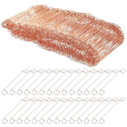 ANBEEISS 250 Pcs Liens à Boucles Galva, 1,0 mm x 100 mm Attaches de Fils de Liaison en béton avec œillet, Fil à Doubles Boucles pour Machine à Liage...