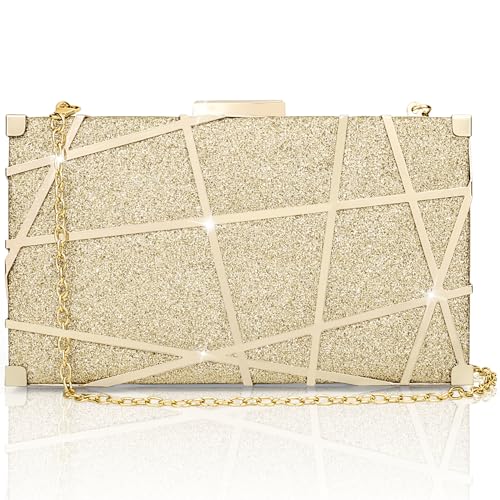 Image of Farcauo Evening Bag Small Clutch Purses Leopard Purse Formal Wedding Handbag for Women Fashion Crossbody Bags With Chain