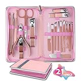 Manicure Set, 21 in 1 Manicure Kit Pedicure Kit Professional Nail Clipper Set Stainless Steel Nail...