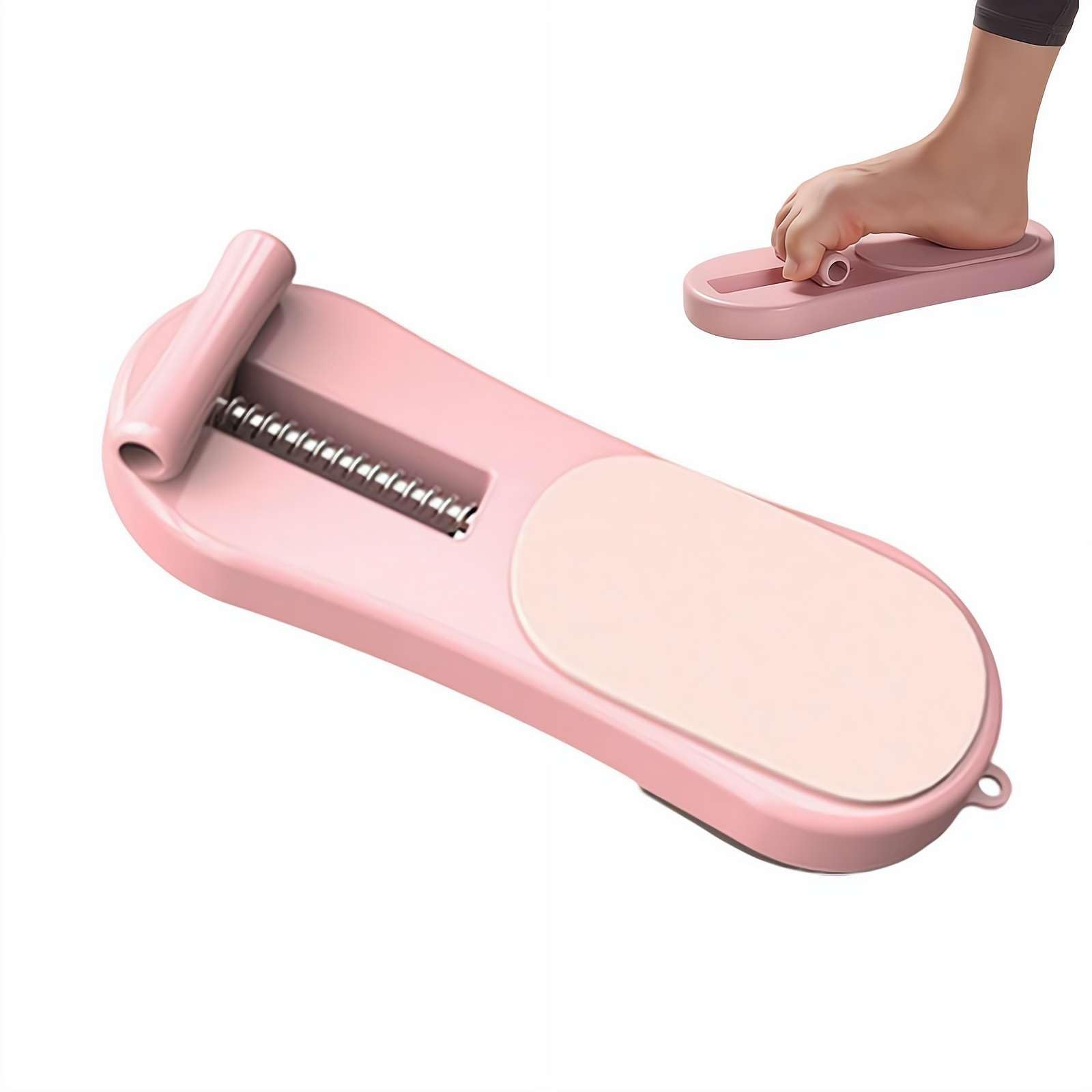 Entrenador de arco de pie con resorte integrado y resistencia ajustable para desarrollo muscular y fortalecimiento de dedos