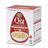Qi'a Superfood Organic Gluten Free Cinnamon Pumpkin Seed Oatmeal, 36 Packets, Non-GMO, 35g Whole...