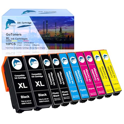 GoToners XL Patronen Kompatibel für Epson 33 / 33XL Druckerpatronen Multipack für XP-7100 XP-540 XP-530 XP-640 XP-830 XP-900 XP-645 XP-635 XP-630 (2 Schwarz 2 Foto Schwarz 2 Cyan 2 Magenta 2 Gelb)