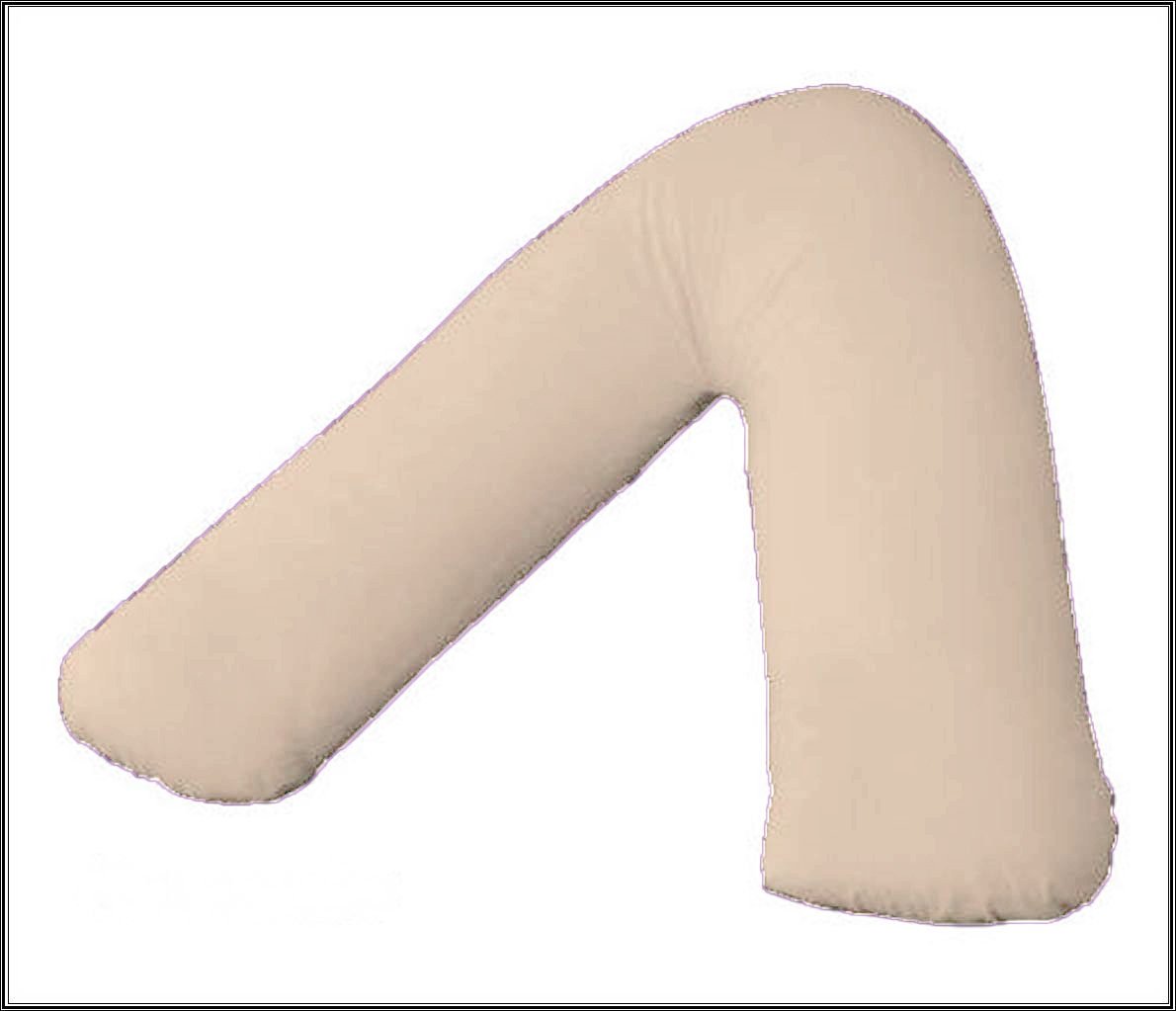 Amigozone Latte 2 Pack V Shaped Pillow Cases Covers, Pregnancy Maternity Orthopedic Support Nursing Pillow Cases V Pillows Cover (Latte)