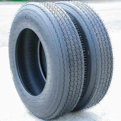 Forerunner QH502 Premium Boat Trailer Tire - ST5.70-8 5.70X8 Load Range C LRC 6-Ply BSW Black Side Wall Set of 2