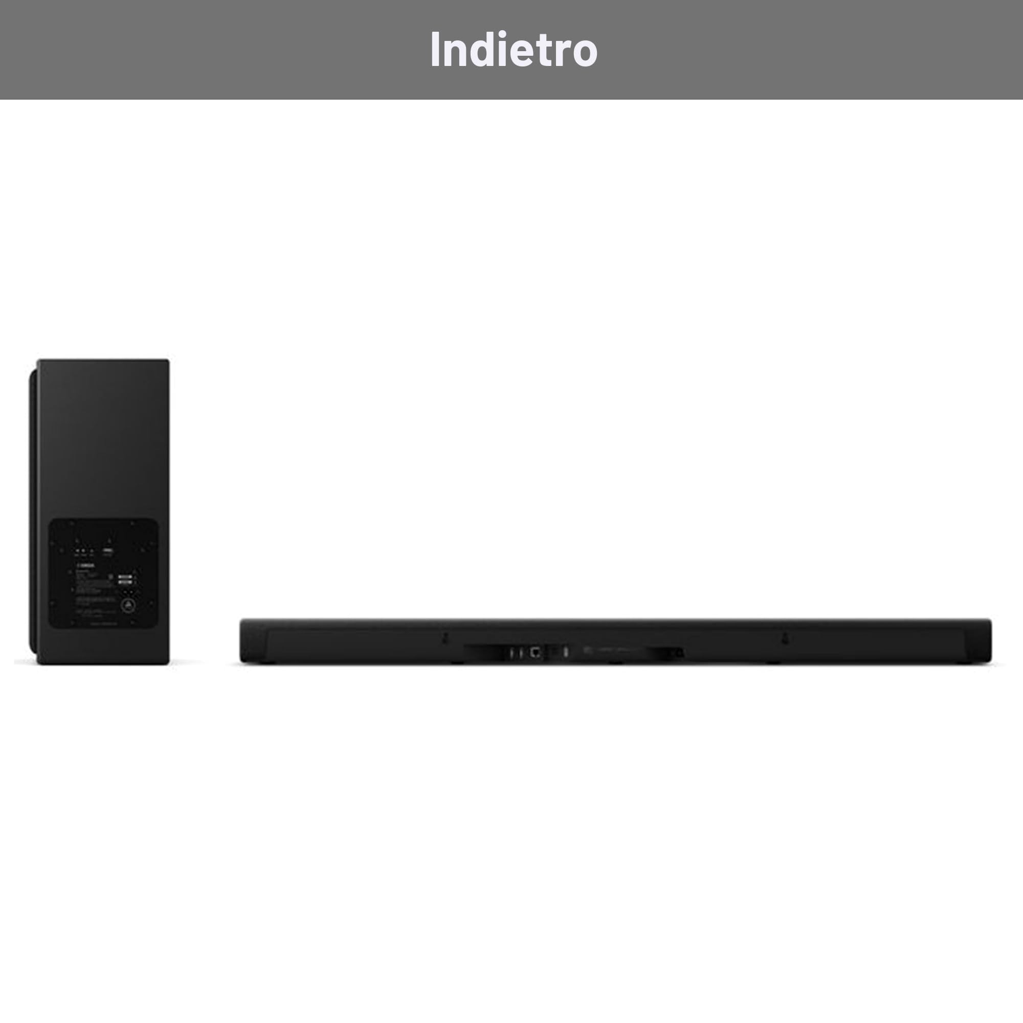 YAMAHA TRUE X BAR 50A Soundbar – Audio Surround Dolby Atmos, Alexa Integrata, Subwoofer Wireless, Clear Voice, HDMI eARC, Bluetooth, AirPlay 2, Spotify Connect – Nero