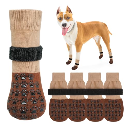 SCENEREAL Dog Socks to Prevent Licking Paws for Hardwood Floors Anti Slip, Dog Grippy Socks Shoes for Senior Small to Large Dogs, Dog Boots & Paw Protectors for Hot/Cold Scratching Pavement