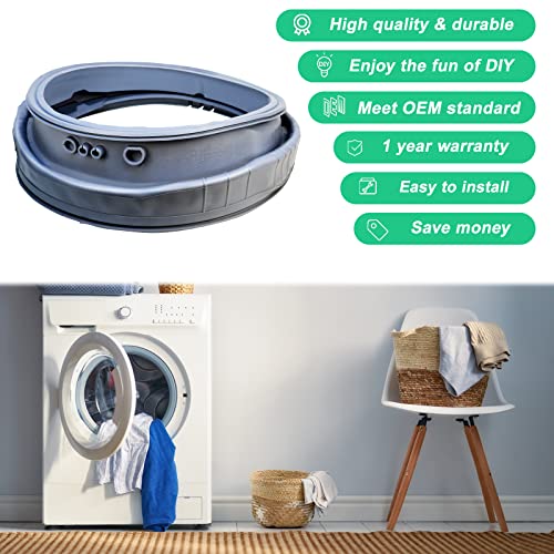 Upgraded Mds47123602 Washer Door Gasket Boot Seal Compatible With Lg/Kenmore Washer Gasket Rubber Boot Seal Oem Replaces Mds64237202, Mds64237201,1529948, Ap5218575, Ps3535210,Ah3535210, Ea3535210 #TOP1