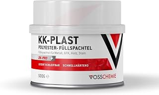 Vosschemie Füllspachtel 500g styrolfrei - 2K Spachtelmasse Auto-Holz-Metall | KFZ Karosseriespachtel auch für die Reparatur von GFK, Kunststoff, Beton - schnell trocken und schleifbar, geringer Schrumpf