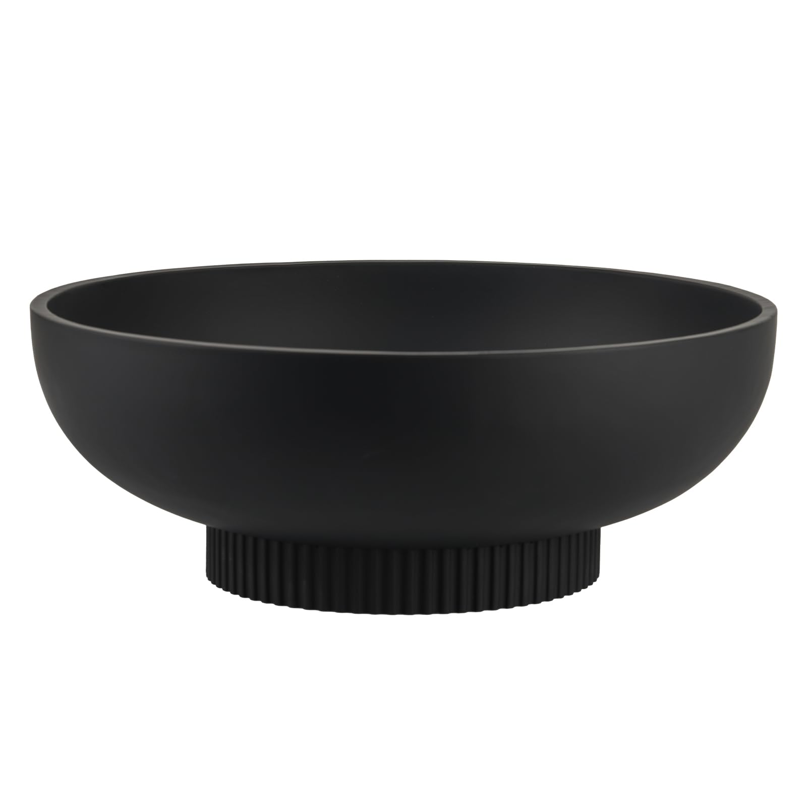 Photo 1 of Deobath Large Resin Pedestal Decorative Bowl - Matte Black