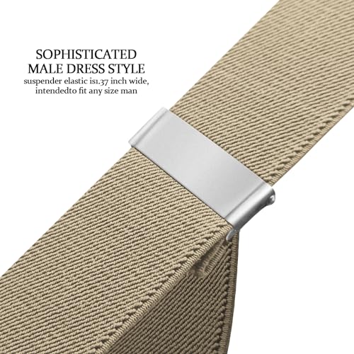 Image of Hook Suspenders for Men Swivel Hooks Adjustable Elastic Retro Suspenders