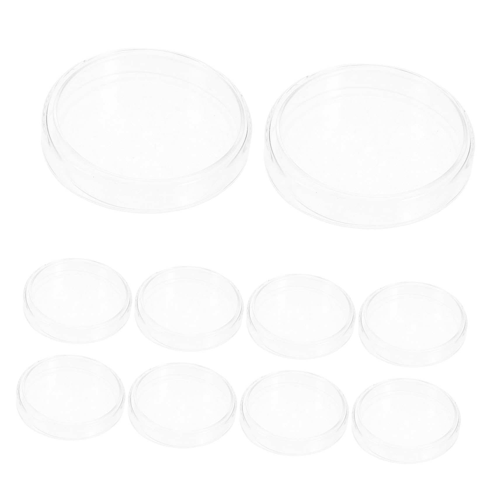 TOPBATHY 10piezas Placas de Petri de Vidrio con Tapas para Cultivo Celular Experimentos Microbiológicos Laboratorio Accesorios de Ciencia