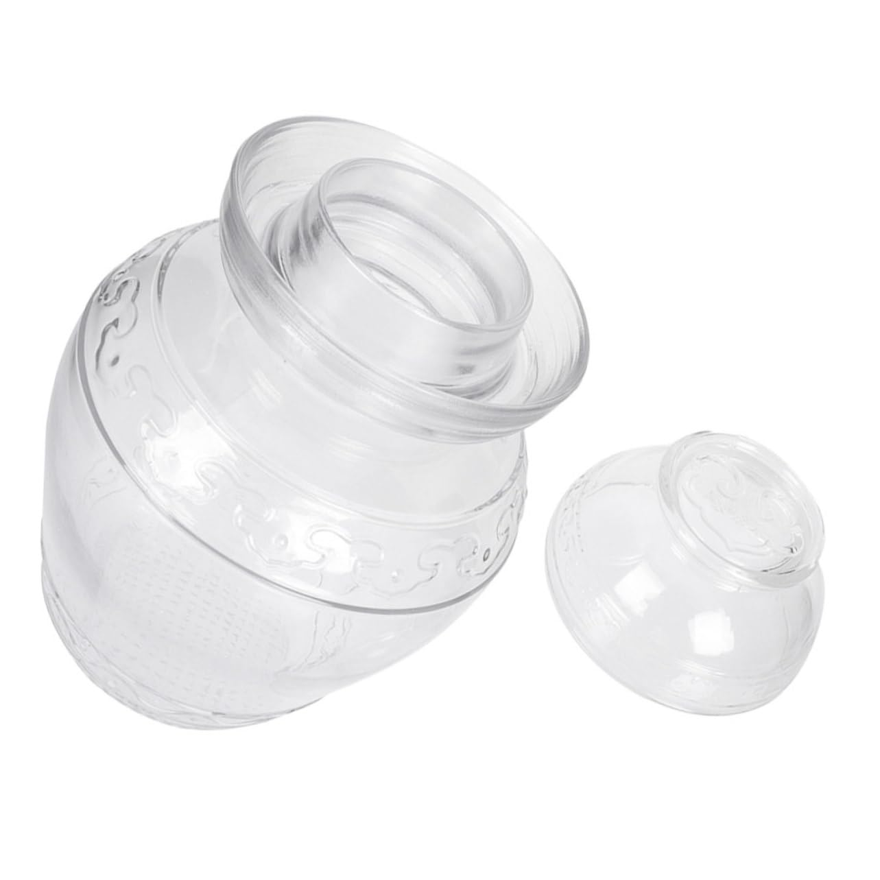 Gärglas für Lebensmittel 2,5l aus Glas mit Breitem Mund und Leichter Sicht für Gemüse Fermentieren und Sauerkrautbehälter im Haushalt