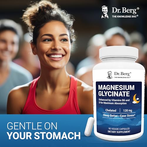 Image of Dr. Berg Magnesium Glycinate 90ct - 4-in-1 Chelated for Muscle, Nerve, Sleep & Stress Support*- w / D3, B6 & Zinc - 4X Lab-Tested - No Fillers - Formulated in USA, GMP-Certified
