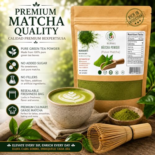 Té verde matcha en polvo 4 oz bolsa resellable miniatura 7
