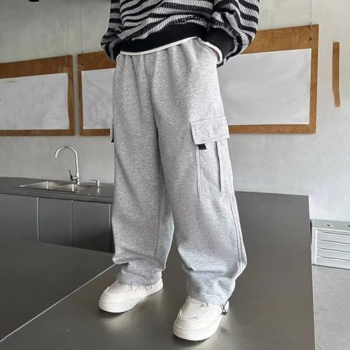 Boys Casual Summer Pants Loose Fit Wide Leg Joggers Elastic Cuffs Breathable Comfortable Daily Wear Active2