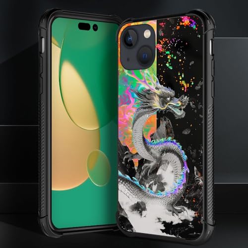 CARLOCA Compatible with iPhone 14 Case,Trippy Dragon Colorful Graphic Design Shockproof Anti-Scratch Drop Protection Case for iPhone 14 - image 4