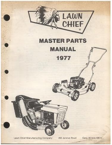 Amazon Com Original 1977 Lawn Chief Master Parts Manual Rotary Riding Mowers Other Products Everything Else