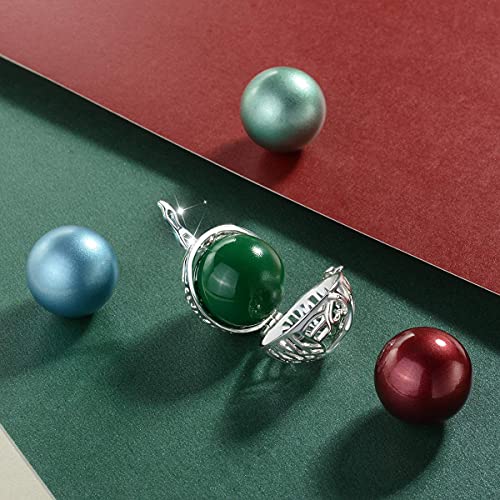 AEONSLOVE Angel Chime Caller Tree of Life Harmony Ball - 30 Inch Leather Cord and 45 Inch Silver Rolo Chain3