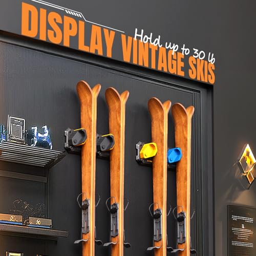 Skifavs Ski Wall Mount Space-Saving, Ski And Snowboard Wall Storage Rack For Garage Wall Fits Any Ski/Snowboard Display thumb #6