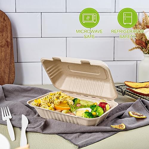 Ecolipak EL75-DBH-96-1G-N 75 Pack Clamshell Take Out Food Containers thumb #2