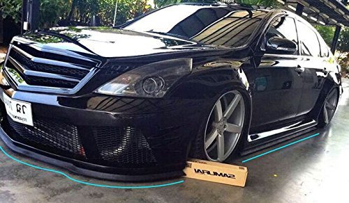 Front Bumper Spoiler Lip 8.2ft/250cm Length Universal 2.5m Rubber Side Skirt Protector Cover Car Front Bumper Guard Strip Air Dam Black B1453945 901f 4dd6 80b3 9732f6c5a4e4.05dce9bacb13669037604941fd944a7f - View #9