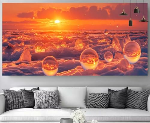 Tableau Strass Diamant Grand Format 70x210cm Peinture Diamant de Haute Précision