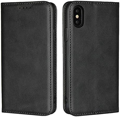 Zouzt Premium Pu Leather Wallet case Compatible iPhone X,Folio Flip Case with Magnetic Closure/Kickstand Feature/Card Slots(Black)