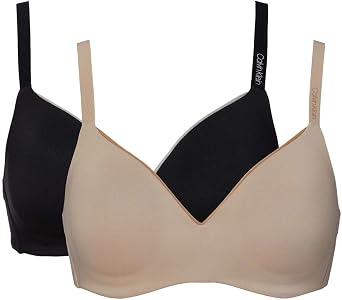 Calvin Klein Womens 2 Pack Microfiber Wirefree Bra