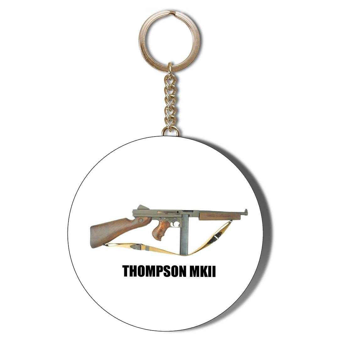 Gift InsanityMACHINE GUN THOMPSON MK11 58mm LONG CHAIN KEYRING
