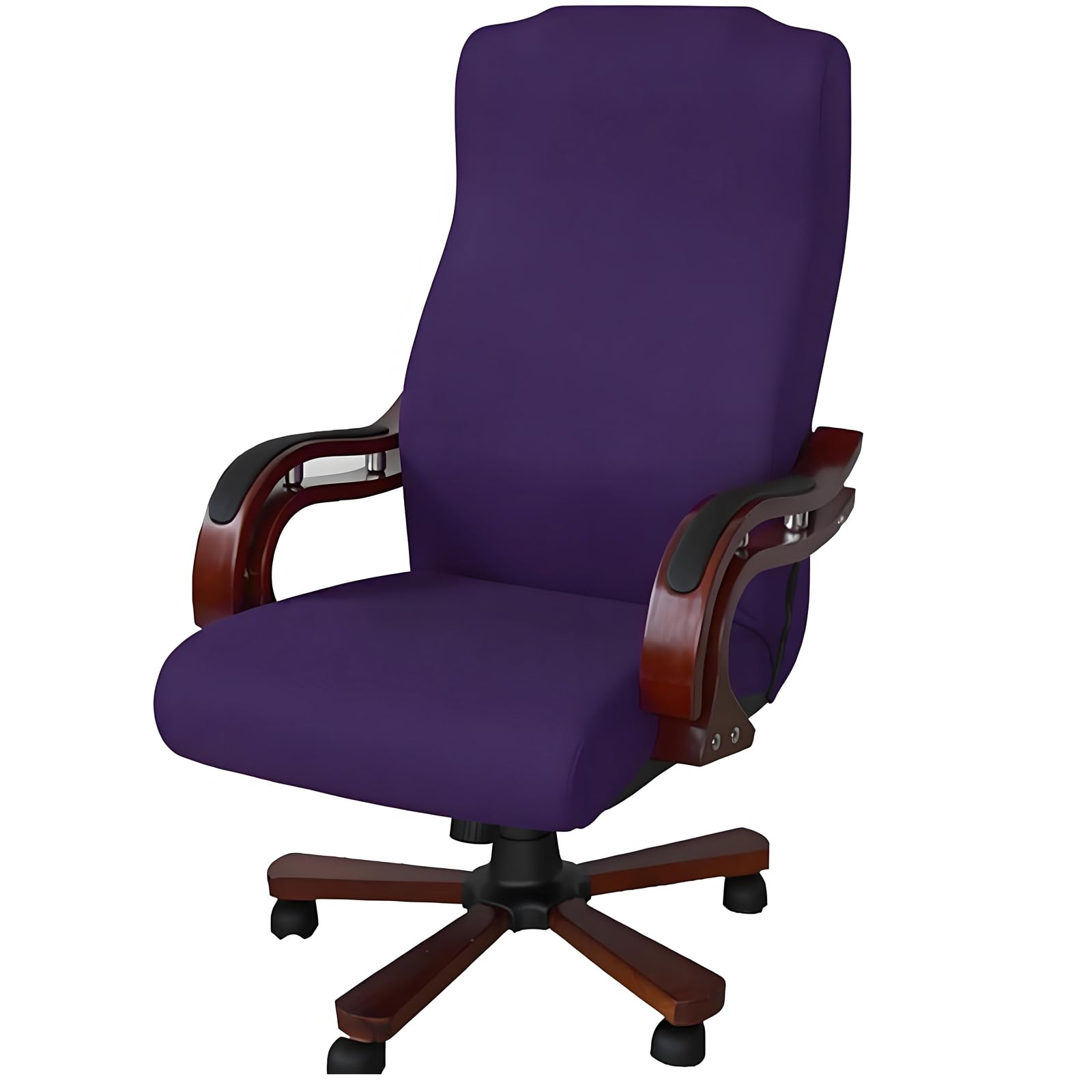 FYTXSZ Stretch Office Computer Chair Cover Universal Fit - Stretchable Washable Chair Cover Durable and Protective Armchair Slipcover (Purple, L)