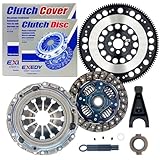 Exedy Clutch Kit KHC10 with ClutchMaxPRO Chromoly Flywheel with Clutch Fork Replacement for Acura 2004-2014 CSX ILX RSX TSX 2003-2012 Accord Civic Si 2.0L 2.4L DOHC K20 K24 (CPKHC10CFP-LSF08037-EK)