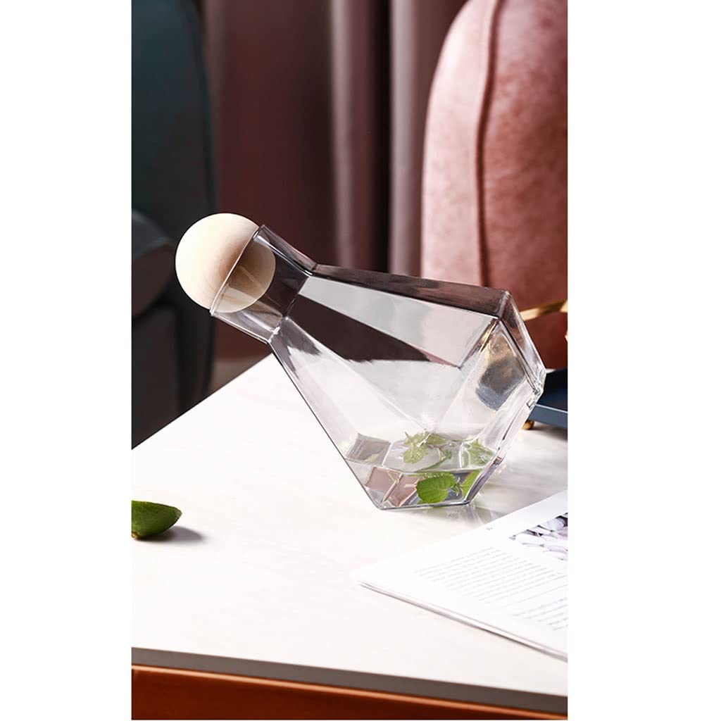 Krüge Getränkekrüge Kaltwasserflasche Glas Wasser Pitcher Home Kühlschrank Pot Nordische Kreative Großkapazität Light Luxus Safttopf Wasserbehälter Saftkaraffe Wasserkrug (Color : B)