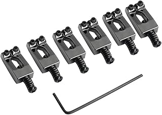 HEALLILY 6PCS guitarra silla fender stratocaster partes de tele guitarra (negro)