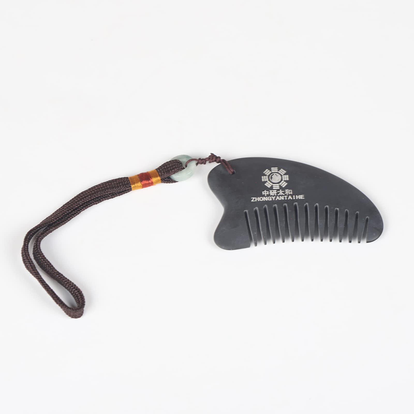 ZHONGYAN TAIHE Bian Stone Comb for Head Massage Natural Massage Comb,Scraping Scalp Comb Handheld Head Massage Tool SPA Acupuncture Relaxation Therapy Trigger Point Treatment Care Massage Tool