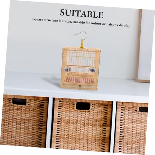 Cage à oiseaux rectangulaire pour sublimer votre salon en beige - 6