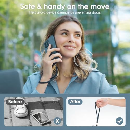 Image of AccuPrints Sumiko Phone Wrist Strap Lanyard - Anti-Theft Hand Strap with 360 Rotating Hook, Universal Wrist Lanyard for iPhone, Camera & Phone Case, Durable Adjustable Chain for Travel & Daily Use
