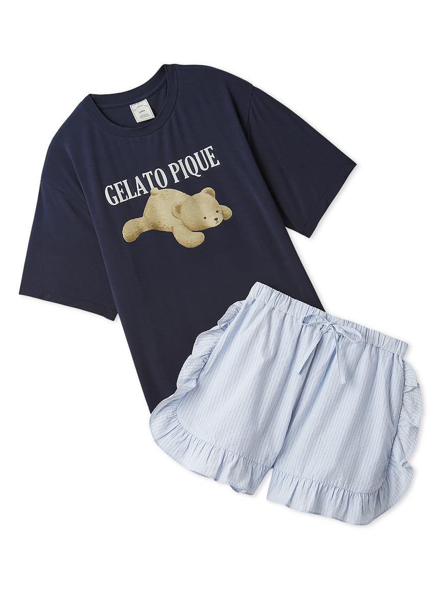 未使用　gelato pique カラーストライプ　セットアップ　F ジェラートピケ gelato pique ルームウェア 部屋着 パジャマ