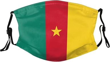 Cameroon Flag Mask Protect Respiratory System Breathe with Peace of Mind Black