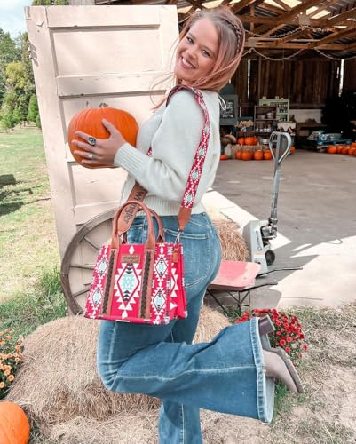 Image of Wrangler Aztec Tote Bag for Women Boho Shoulder Purses and Handbags