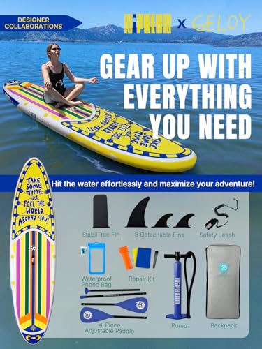 Image of Niphean Inflatable Stand Up Paddle Board with SUP Accessories, Anti-Slip EVA Deck, 10'6'' Inflatable Paddle Boards for Adults & Youth of All Skill Levels