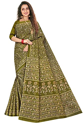 Image of TAMAIRA FASHION Mulmul Pure Cotton Saree For Woman Kalamkari Printed|Office Wear Daily Wear Sarees For Women Without Blouse Piece (Available in 9 Colours)