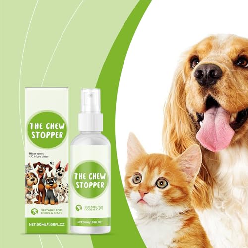 KOAHDE Bitterspray für Hunde und Katzen,Anti-Kratz-Spray für Katze & Hund,Anti Kau Spray für Katzen,Fernhaltespray für Hunde,Katzenabwehrspray für Katzen Effektiv,50ML,1PC