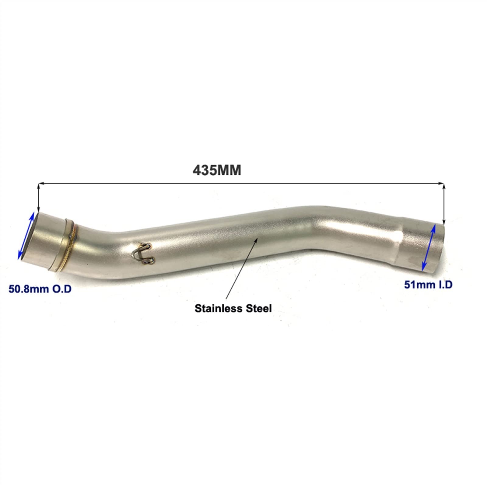 Keenso Motorrad Auspuff Mittleres Verbindungsrohr - Edelstahl Für Z750 2007-2012