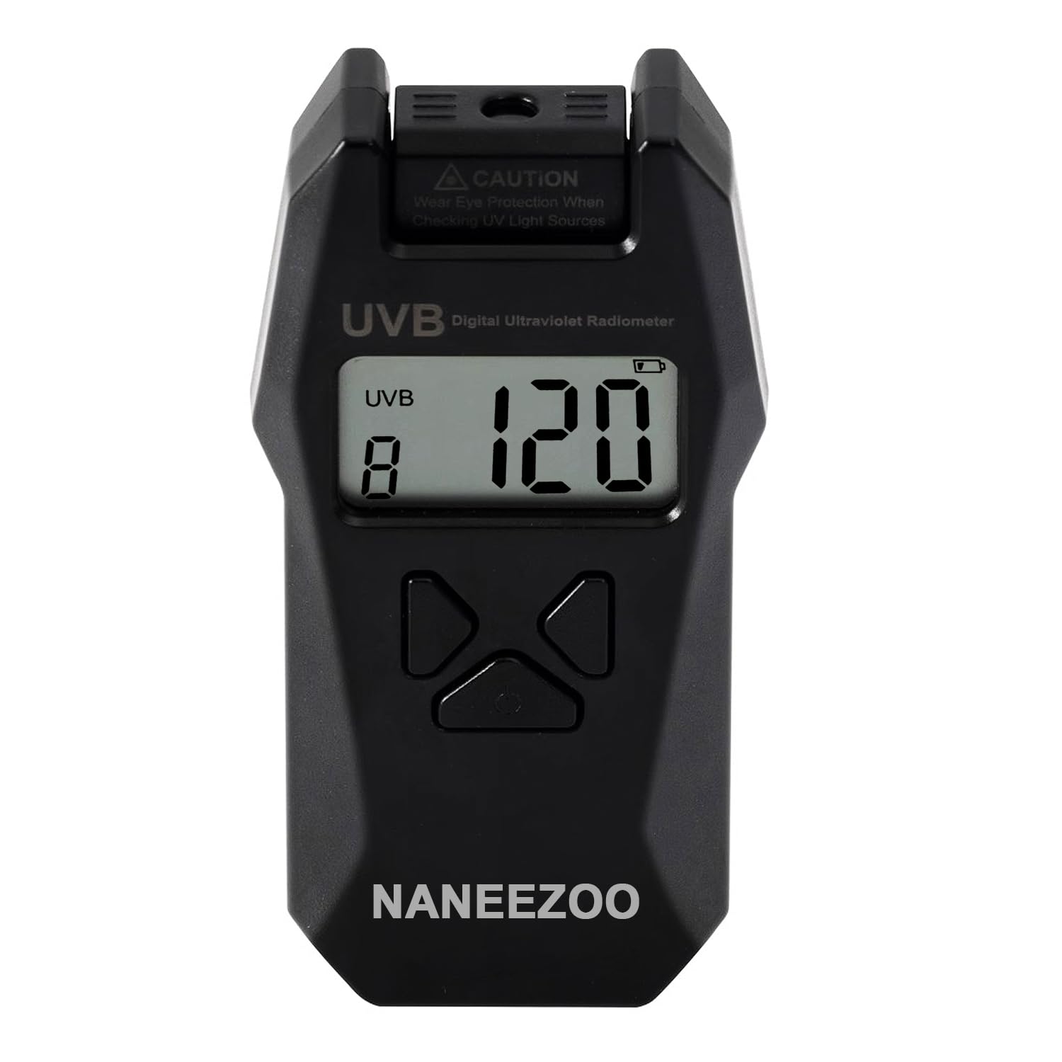 NANEEZOO Medidor de índice UVB para reptiles, radiómetro digital de mano para medir la luz UVB de reptiles en el hábitat del terrario