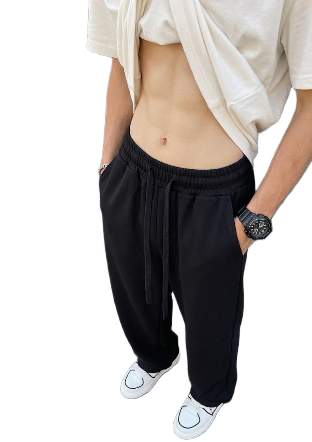 dockstreet Track Pant for Men || Baggy Fit || Track Pants || Full Elastic Jogger Track Pant || 100% Cotton-picture-44