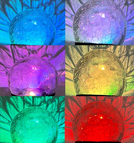 Wind Spinner - Replacement Solar Powered Glass Ball For Newer Version Of Solar Multi-Color #TOP4