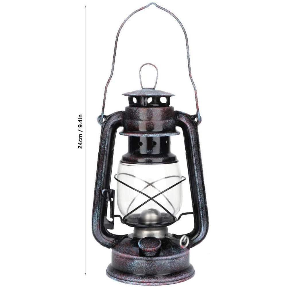 POFET Lanterna a cherosene stile rétro, Lanterna vintage da 24 cm, lampada a olio, lanterna a cherosene, lampada da tavolo in stile classico, per casa, giardino, campeggio, giallo