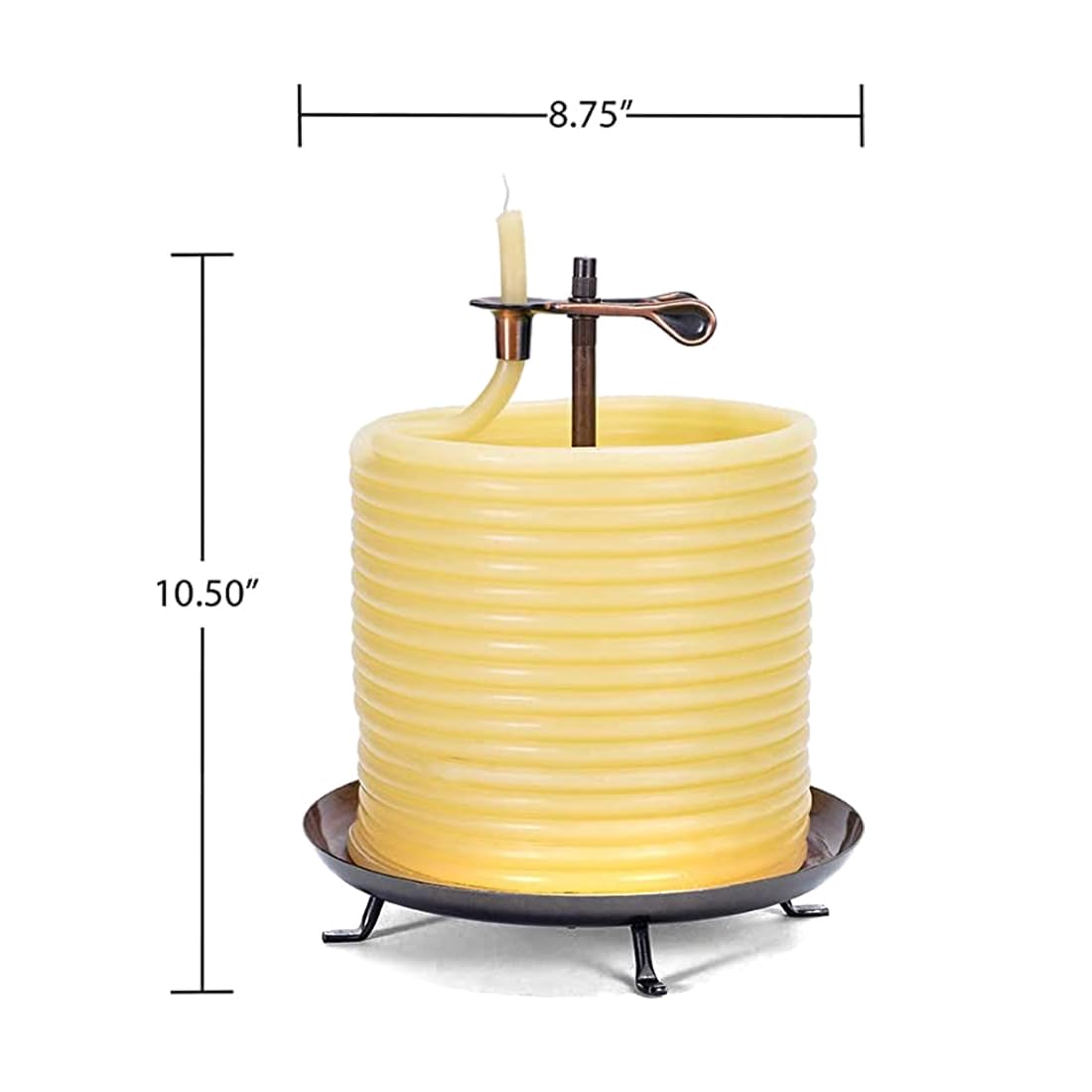 Candle by the Hour 144-godzinny wkład, ekologiczny naturalny wosk pszczeli z bawełnianym knotem