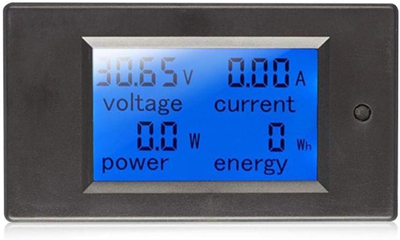 amiciSense DC 2KW 4 in 1,6.5V-100V 20A Power Digital Display with Blue Back Light Energy Meter